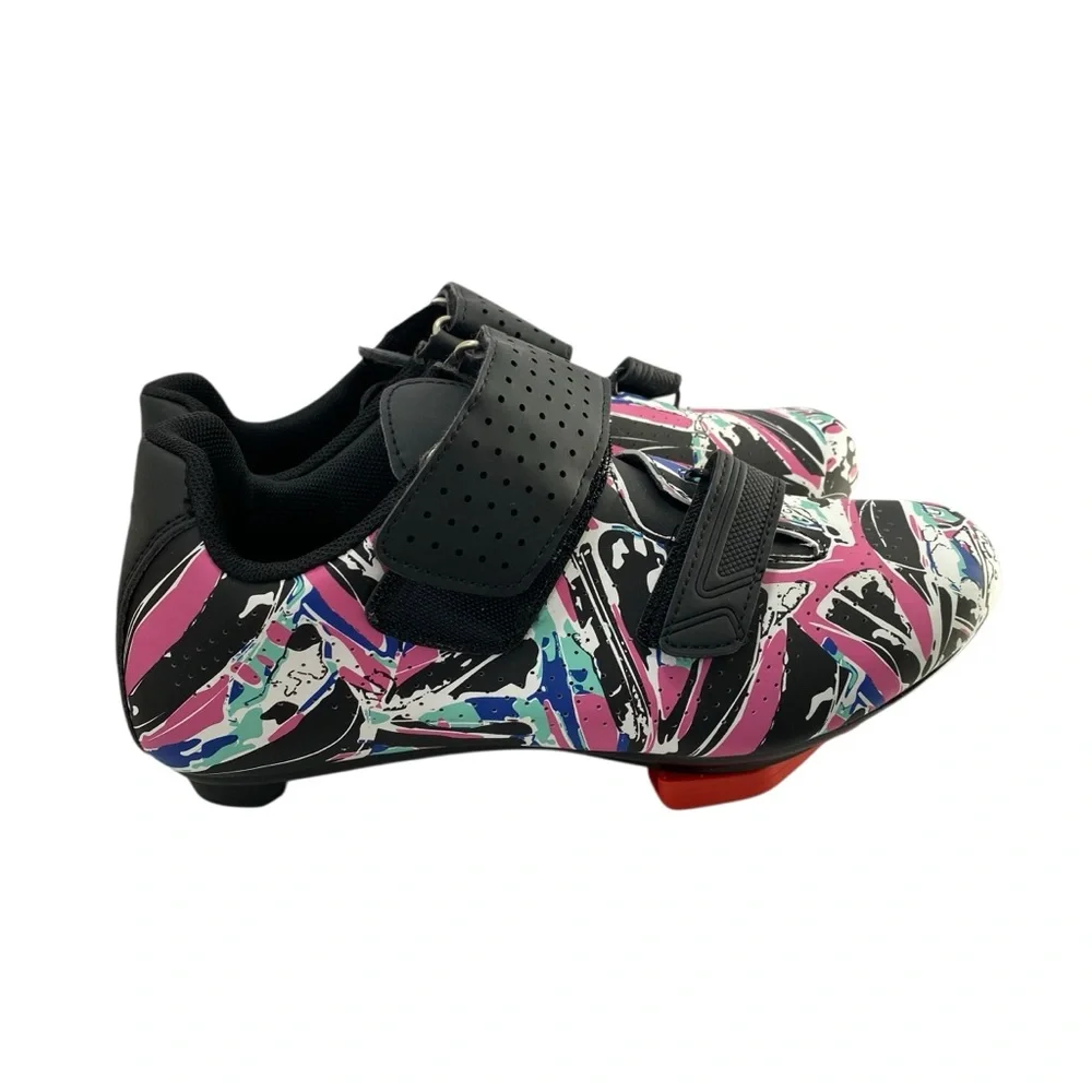 Sdeqa Cycling 2-3 Bolt Indoor‎ Spin Class Outdoor Road Biking Pink Sneaker 7.5